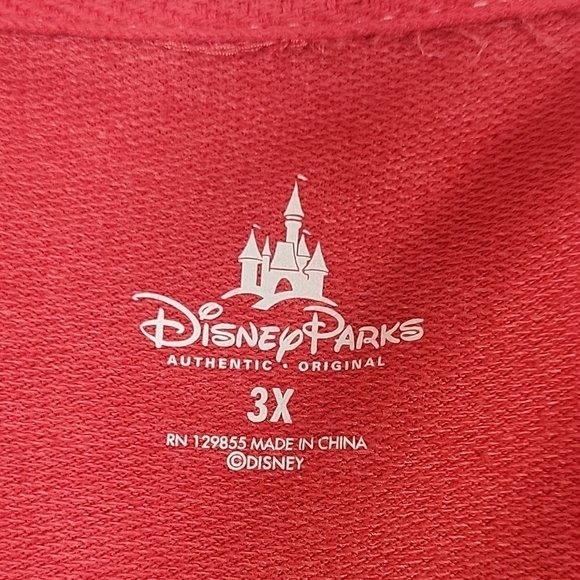 Disney Parks Mickey Mouse Embroidered red hoodie jacket womens size 3X - Picture 2 of 7